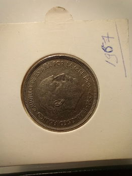 spanje 25 pesetas 1967 (1957) kwaliteit zie foto's - 0