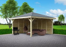 Tuinhuis-paviljoen-kiosk (S7774): 4370 x 4370mm