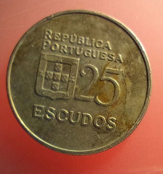 portugal 25 escudos 1980 kwaliteit zie fotos - 1