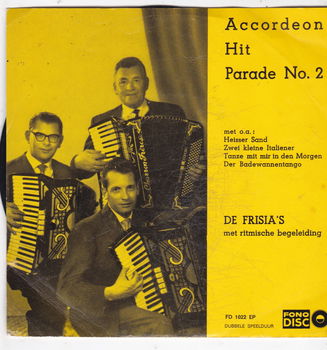 EP De Frisia's - Accordeon Hitparade Nr. 2 - 0