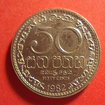 sri lanka 50 cents 1982 kwaliteit zie de foto's - 0