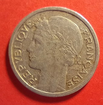 Frankrijk 1 franc 1957 (met B) kwaliteit zie de foto's - 1