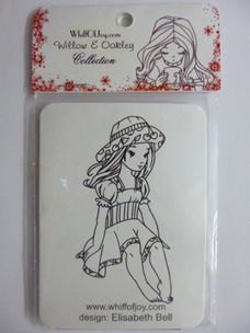 Whiff of Joy rubber stempel - Girl Sitting