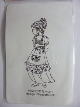 Whiff of Joy rubber stempel - Girl walking - 0