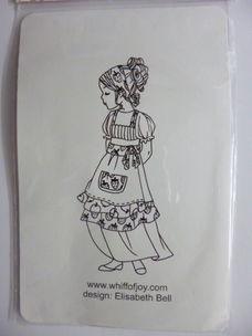 Whiff of Joy rubber stempel - Girl walking