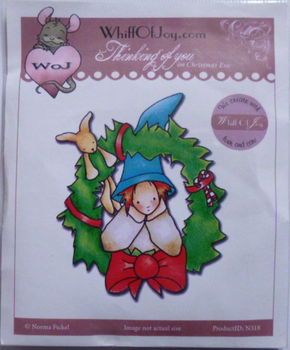 Whiff of Joy rubber stempel - Christmas Wreath - 0