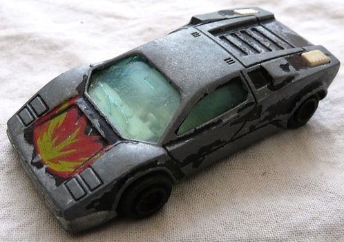 Modelauto, Majorette, Schaal 1:56, No.37 - Lamborghini Countach - Black, 1983-1985.(Nr.1) - 0