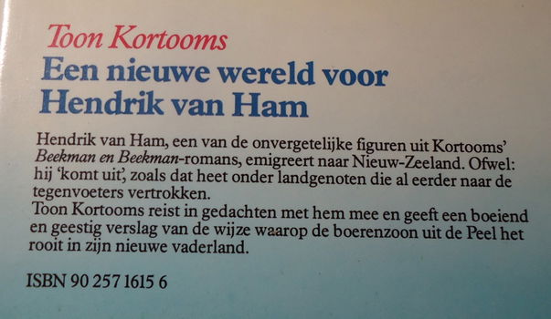 Boek Nieuwe Wereld Voor Hendrik Van Ham van Toon Kortooms. - 1