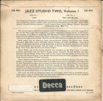 Jazz Studio Two - Volume 1 (1955) - 1