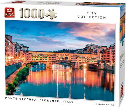 King Puzzel 1000 Stukjes Ponte Vecchio, Florence, Italy - 0