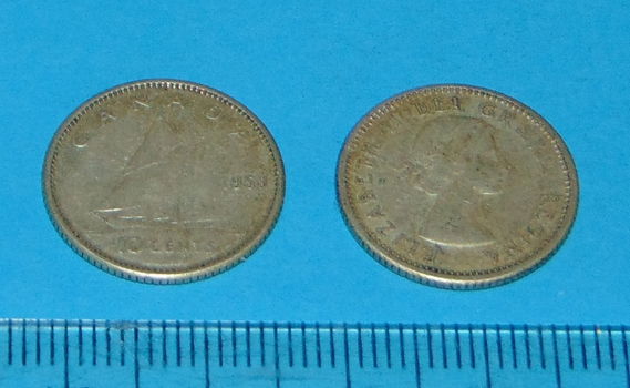 Canada - 10 cent 1959 - zilver - 0