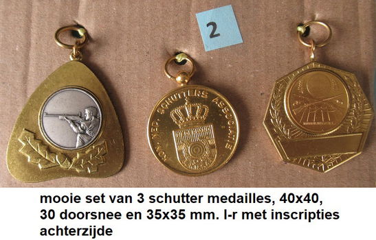 div. medailles, binnen en buitenland van schietwedstrijden, pistool & geweer - 1