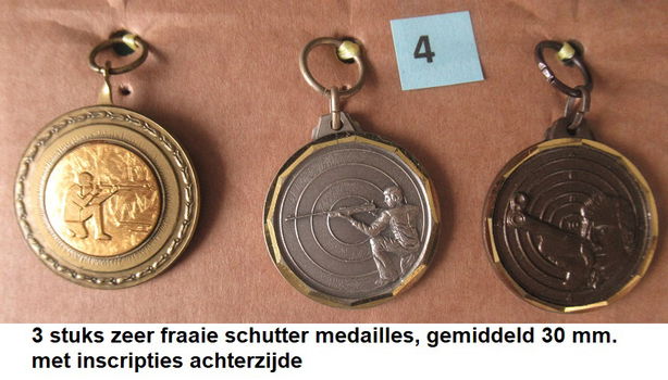 div. medailles, binnen en buitenland van schietwedstrijden, pistool & geweer - 2