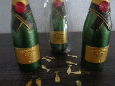 Super mooie champagne kaars flesje - 3