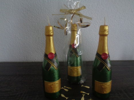 Super mooie champagne kaars flesje - 5