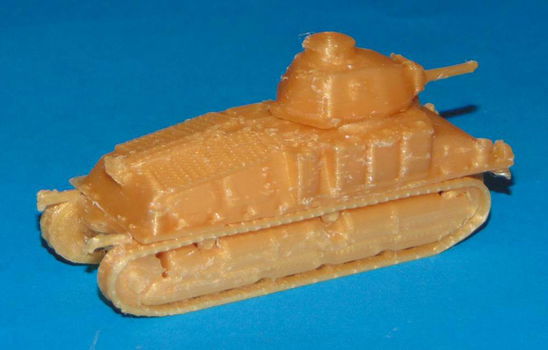 Franse Somua S35 tank - 3D-print in diverse schalen - 1