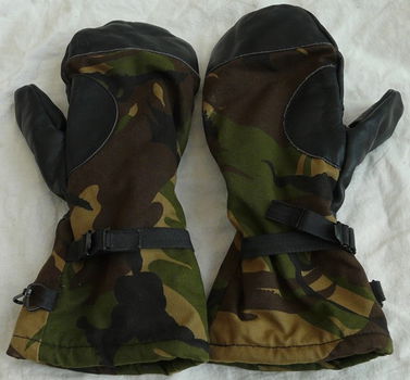 Handschoenen, Gevechts, Winter, Gevoerd, Woodland Camouflage, KL, maat: 9, 1990.(Nr.4) - 0