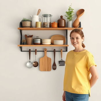 Kitchen wall shelves | Baby Room Wall Shelf | Floating Wall Shelf 60 CM | By Shelfiehome - 1