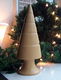 Keramieken kerstboom - okergeel - oker - geel - kerstdecoratie - 0 - Thumbnail