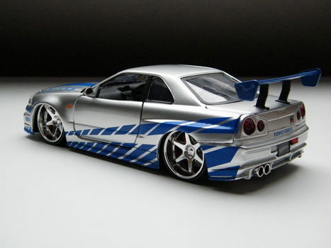 modelauto 2Fast 2Furious Nissan Skyline GT-R R34 – Brian – Jada 1:24 Black Friday - 1