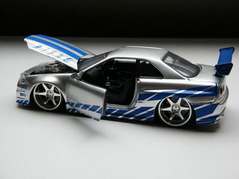 modelauto 2Fast 2Furious Nissan Skyline GT-R R34 – Brian – Jada 1:24 Black Friday - 3