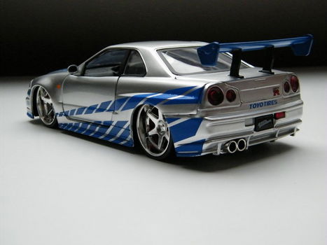 modelauto 2Fast 2Furious Nissan Skyline GT-R R34 – Brian – Jada 1:24 Black Friday - 4