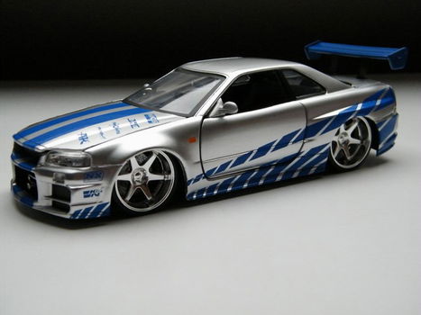 modelauto 2Fast 2Furious Nissan Skyline GT-R R34 – Brian – Jada 1:24 Black Friday - 5