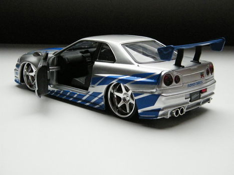 modelauto 2Fast 2Furious Nissan Skyline GT-R R34 – Brian – Jada 1:24 Black Friday - 6