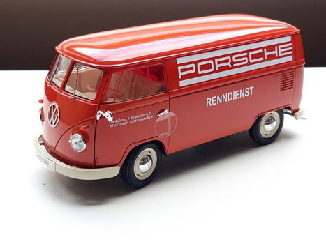 modelauto Volkswagen T1 bus Panel Van Porsche – Welly 1:18 Black Friday Deals - 1