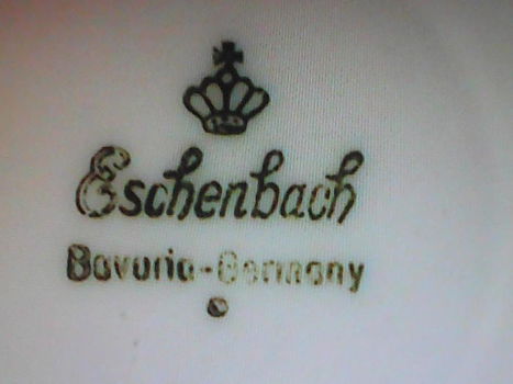 Eschenbach Bavaria Germany retro dekschaal / schaal met deksel en handvaten. - 1