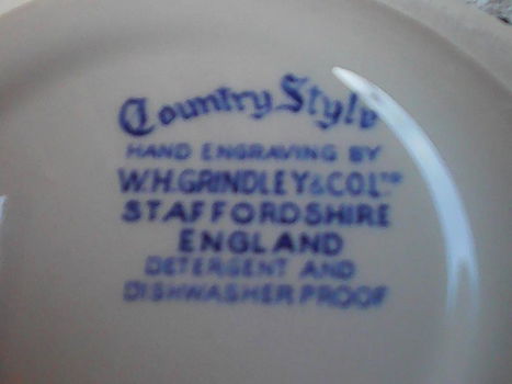 Schaaltje hand gemaakt Country Style W.H.Grindley & Co.l Engeland Is puntgaaf. - 3