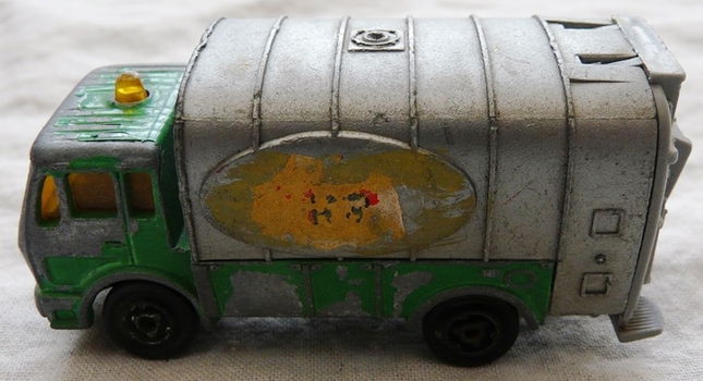 Modelauto, Majorette, Schaal 1:100, No.218 - Mercedes-Benz NG Garbage Truck - Green, 1982-1984.(1) - 3