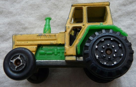 Modelauto, Majorette, Schaal 1:65, No.208 - Tracteur (1980) - Yellow, 1982-1986.(Nr.1) - 4