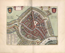 Kaart van Gouda - 1652 - overdruk