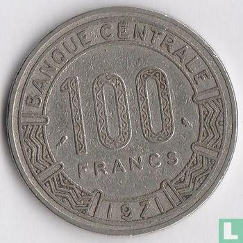 tsjaad 100 francs 1971 gecirculeerd - 0