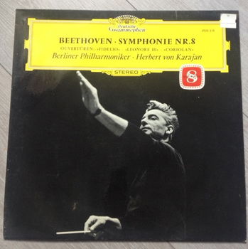 LP - Beethoven Symphonie nr.8 - Herbert von Karajan - 0