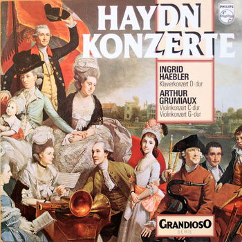 LP - Haydn Konzerte - Ingrid Haebler, piano - Arthur Grumiaux, viool - 0