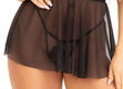 Halter Babydoll met G-string - Zwart - 4 - Thumbnail