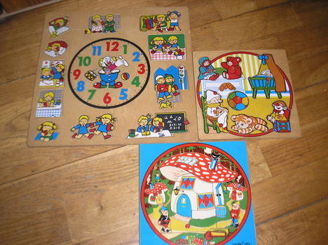 Kinderpuzzels, houten puzzels met of zonder knopjes - 3