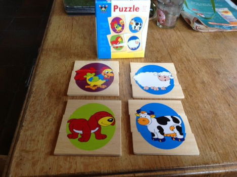 Kinderpuzzels, houten puzzels met of zonder knopjes - 6