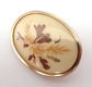 Vintage broche met droogbloemetjes - 1 - Thumbnail