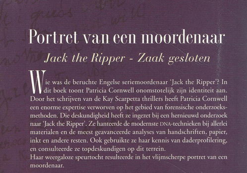 Patricia Cornwell = Portret van een moordenaar (Jack the ripper - zaak gesloten) - 1