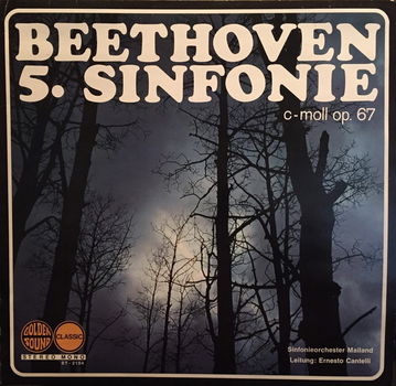 LP - Beethoven - Symphonie Nr. 5, c-moll op.67 - Ernesto Cantelli - 0