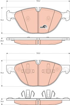 Voorste set remblokken voor bmw: x6 (e71-e72), x5 (e70)(, f15-e85, f16-e86 - 2