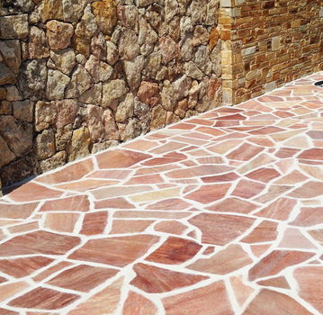 flagstone Brasil Rosso 1,5-3 cm dik € 37,95 p/m2 - 2