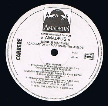 LP - Amadeus - Academy St. Martin, Neville Marriner - 1