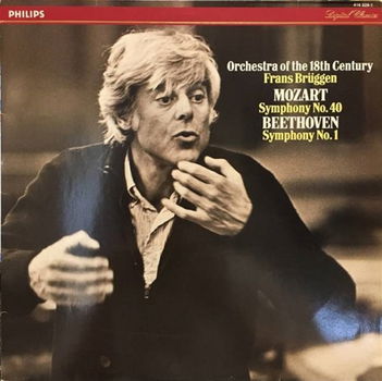 LP - Mozart - Symphony No.40 - Beethoven - Symphony No. 1 - Frans Brüggen - 0