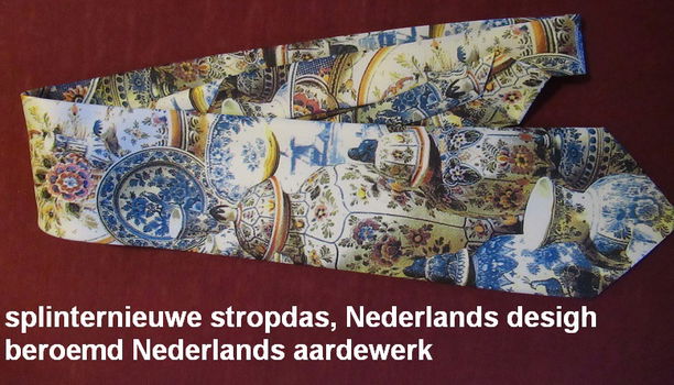 splinternieuwe Nederland design stropdassen, draaiorgel, aardewerk, tulpen, klompen - 2