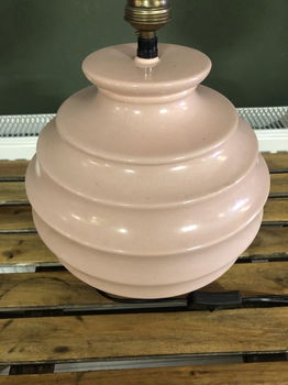 Grote Art-Deco Tafellamp ''Pretty in Pink'' Prachtig. - 2