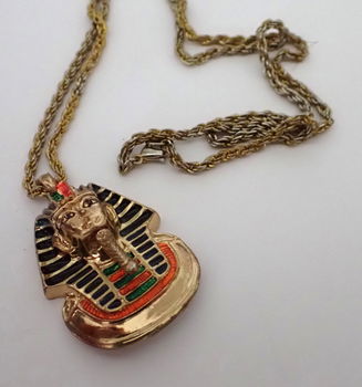 Aparte ketting met hoofd van Tut Ankh Amon - 0